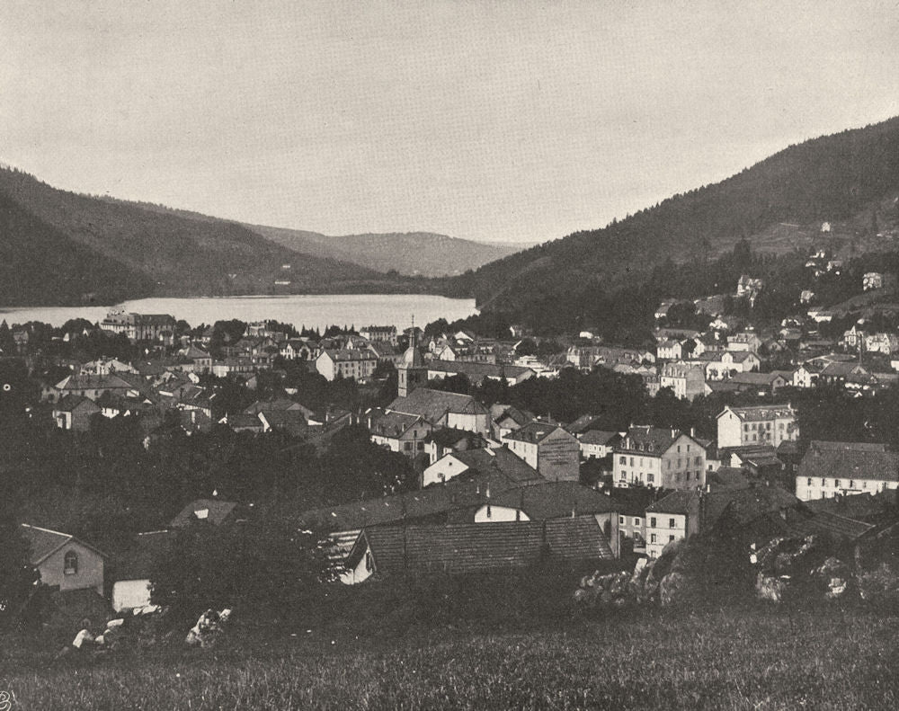 VOSGES. Gérardmer- Vue générale 1906 old antique vintage print picture